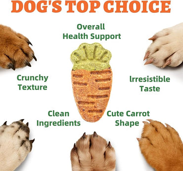 Just Try 10.58oz Baked Carrot Dog Biscuits Chicken Flavor with Carrot & Broccoli Healthy Training Treats for Dogs