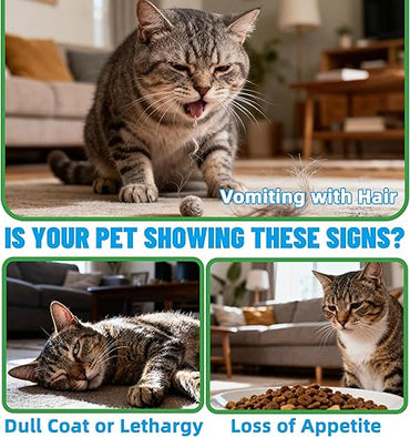 Just Try 7OZ Cat Grass Powder Feline Grass Treats Cat Supplements for Hairball Support and Gut Health
