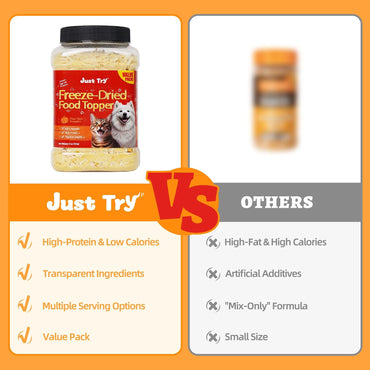 Freeze-Dried Pumpkin Food Topper for Dogs & Cats | Digestive Fiber SupportCat Dog topper