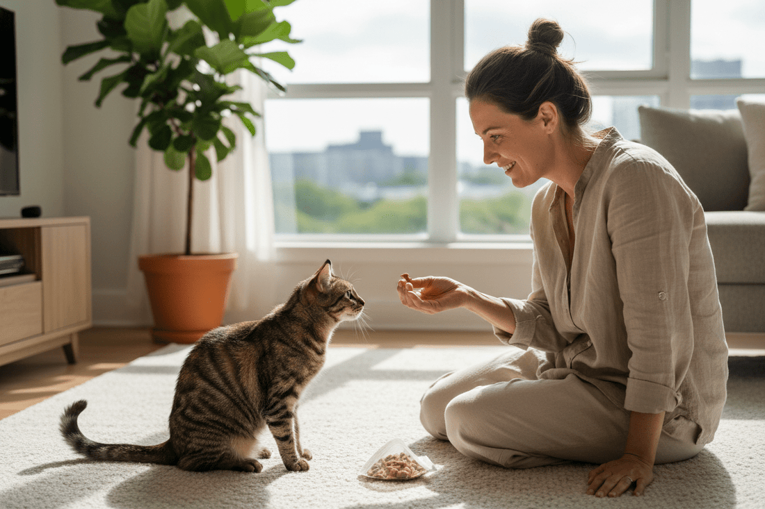 How to Train a Cat: Positive Reinforcement, Treats & 7 Beginner Steps - Just Try