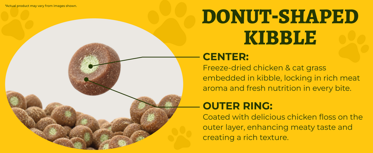 Just Try Hairball Control Cat Food, 5 lb – High-Protein Chicken & Salmon Dry Cat Food with Cat Grass, Pumpkin & Psyllium