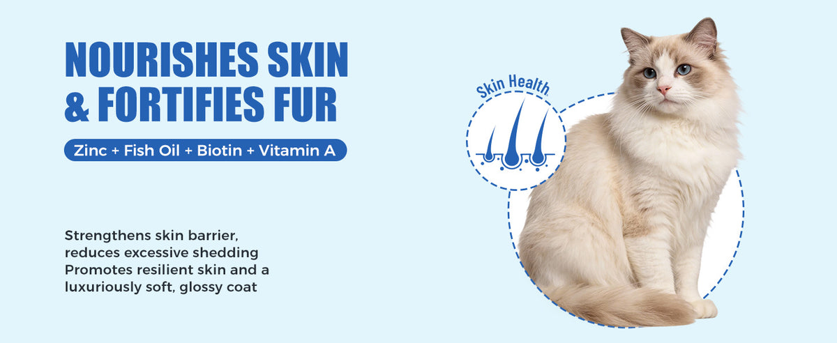 JUSTTRY Cat Multivitamin Bites – 300 Bites, Taurine, Lysine & Omega-3 Fish Oil Daily Supplements for Immune, Skin, Coat & Heart Support, 6.35oz