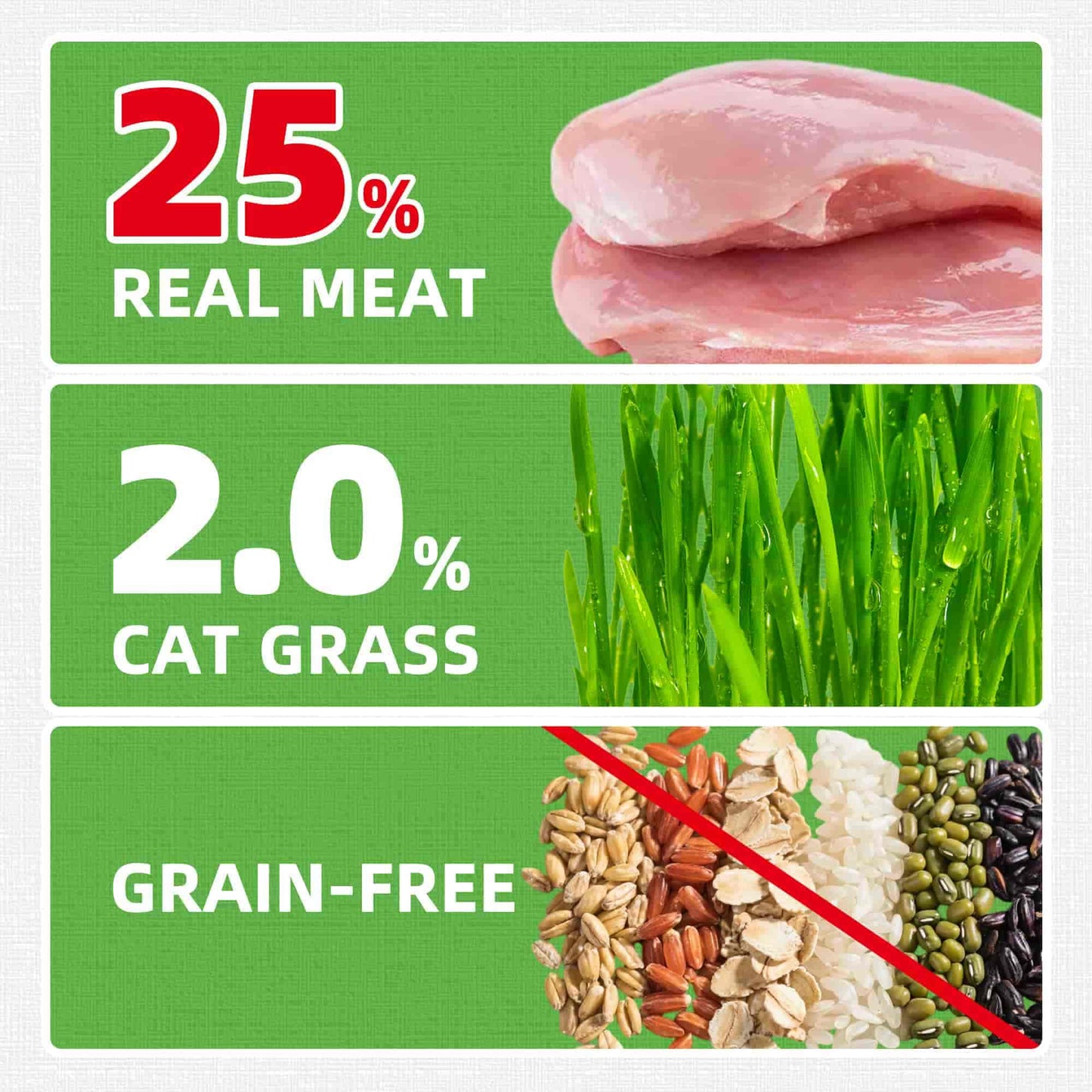 JUSTTRY Cat Grass & Chicken Cat Treats, High Protein Indoor Cat Snacks for Training & Daily Enjoyment, 16oz
