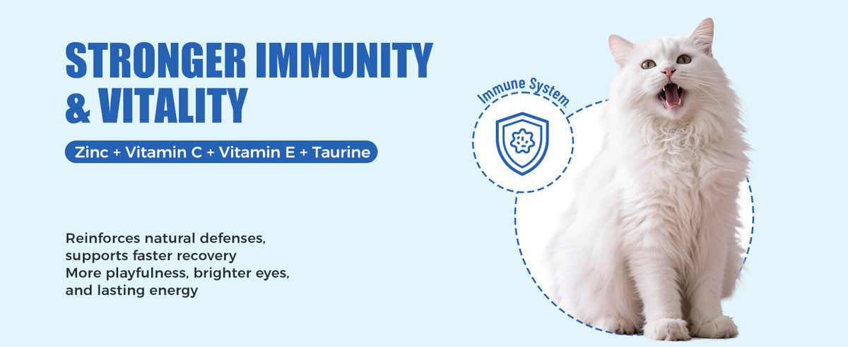 JUSTTRY Cat Multivitamin Bites – 300 Bites, Taurine, Lysine & Omega-3 Fish Oil Daily Supplements for Immune, Skin, Coat & Heart Support, 6.35oz
