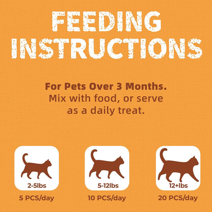 Freeze-Dried Pumpkin Food Topper for Dogs & Cats | Digestive Fiber SupportCat Dog topper