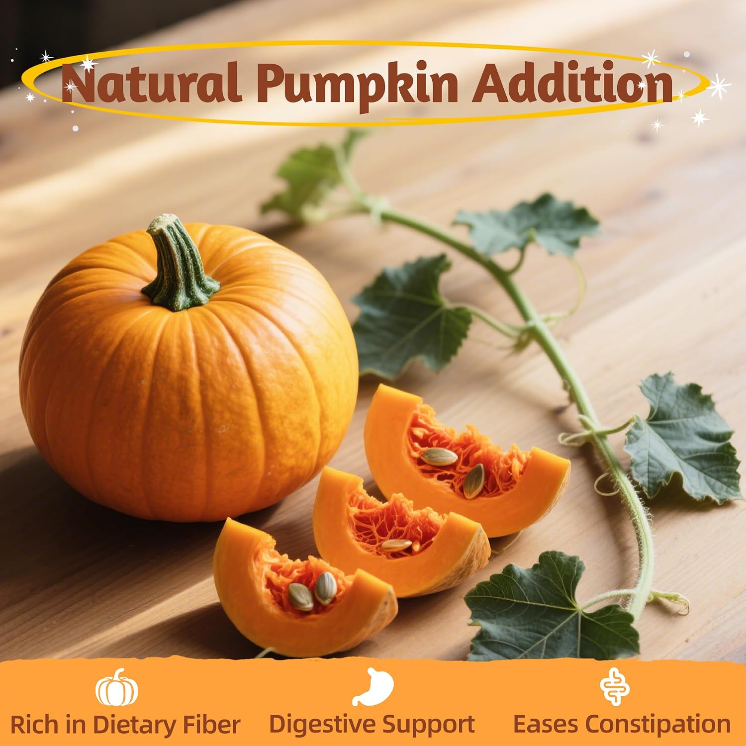 Freeze-Dried Pumpkin Food Topper for Dogs & Cats | Digestive Fiber SupportCat Dog topper
