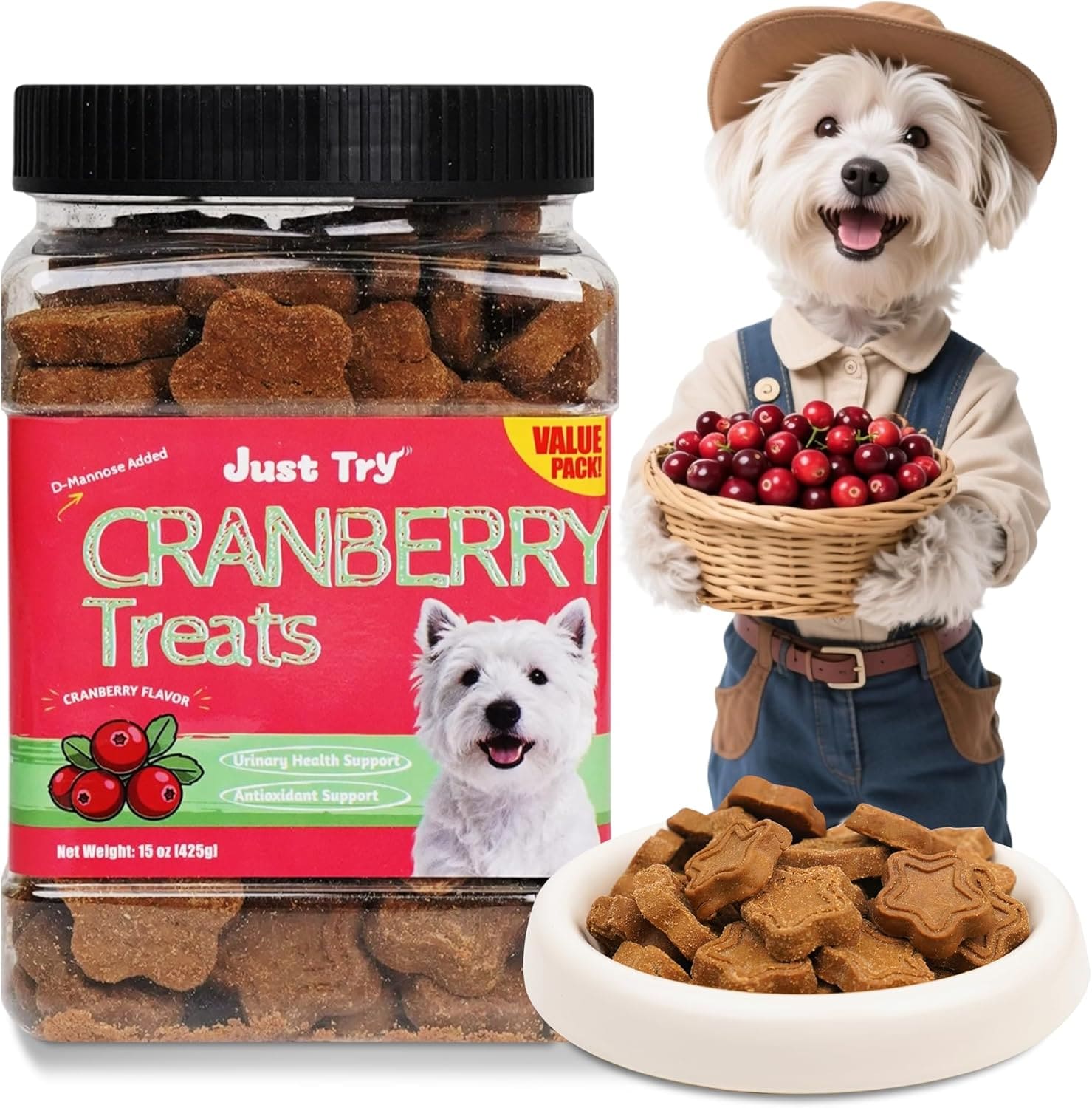 Just Try Cranberry Dog Treats for Urinary Health | Healthy Training BiscuitsJust Try