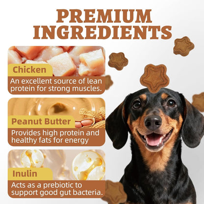 Just Try 15 OZ Dog Biscuits Peanut Butter Flavor Energy Boosting Immune Peanut Butter Dog TreatsJust Try