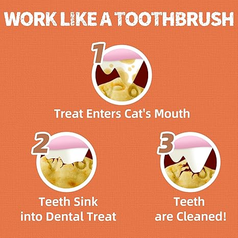 Just Try 16 OZ Dental Health Treats for Cats | Chicken Flavored | Kelp-Infused Oral Care Chews
