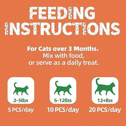 Just Try Hairball Cat Treats | Chicken Flavor Digestive Support Biscuits for CatsJust Try