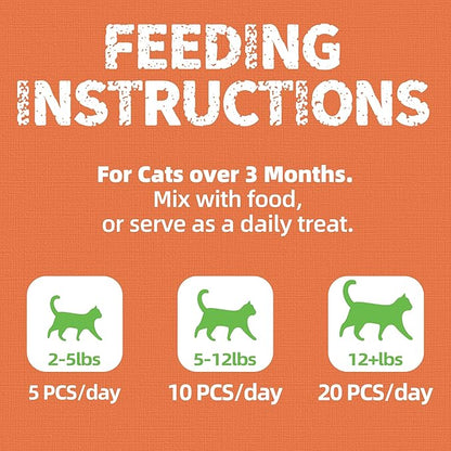 Just Try Probiotic Cat Treats 16 oz | Chicken Flavor Digestive Support Biscuits for Cats & KittensJust Try