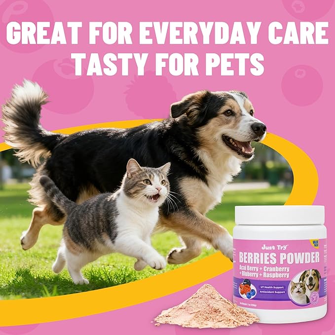 Just Try Cranberry Powder for Dogs & Cats | Urinary Tract Support SupplementCat Treats