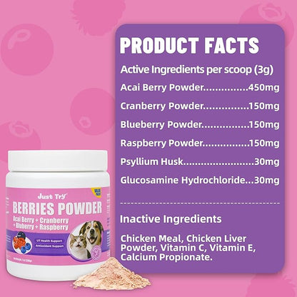 Just Try Cranberry Powder for Dogs & Cats | Urinary Tract Support SupplementCat Treats