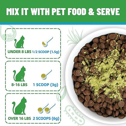 Just Try Cat Grass Powder for Cats | Hairball & Digestive Support SupplementJust Try