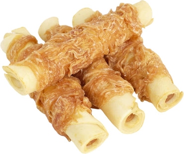 Just Try Beefhide Stick 4.72" | Chicken Wrapped Rawhide Dog Chews for Small & Medium DogsDogs Chews Sticks