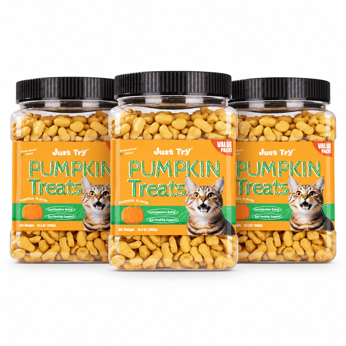 Just Try Cat Hairball Care Bundle – Cat Grass Treats with Hairball Control Food or Daily Hairball Support