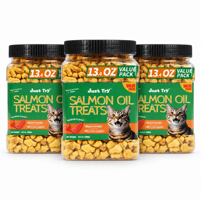 Just Try Cat Hairball Care Bundle – Cat Grass Treats with Hairball Control Food or Daily Hairball Support