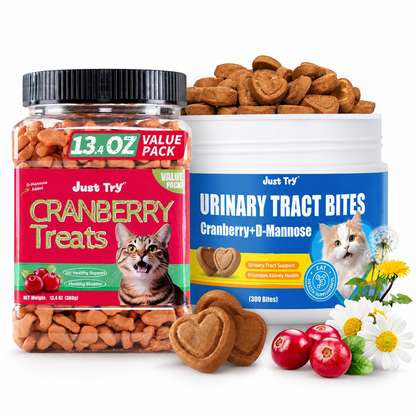 Just Try Cat Hairball Care Bundle – Cat Grass Treats with Hairball Control Food or Daily Hairball Support