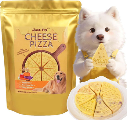 Just Try Cheese Pizza Dog Treats – High Protein Cheese Training & Dental ChewsDogs Chews Sticks