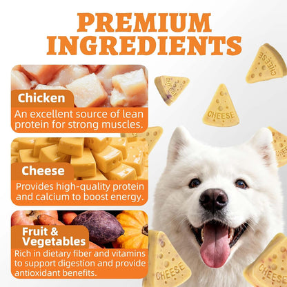 Just Try Cheese Pizza Dog Treats – High Protein Cheese Training & Dental ChewsDogs Chews Sticks