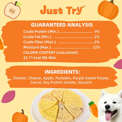 Just Try Cheese Pizza Dog Treats – High Protein Cheese Training & Dental ChewsDogs Chews Sticks