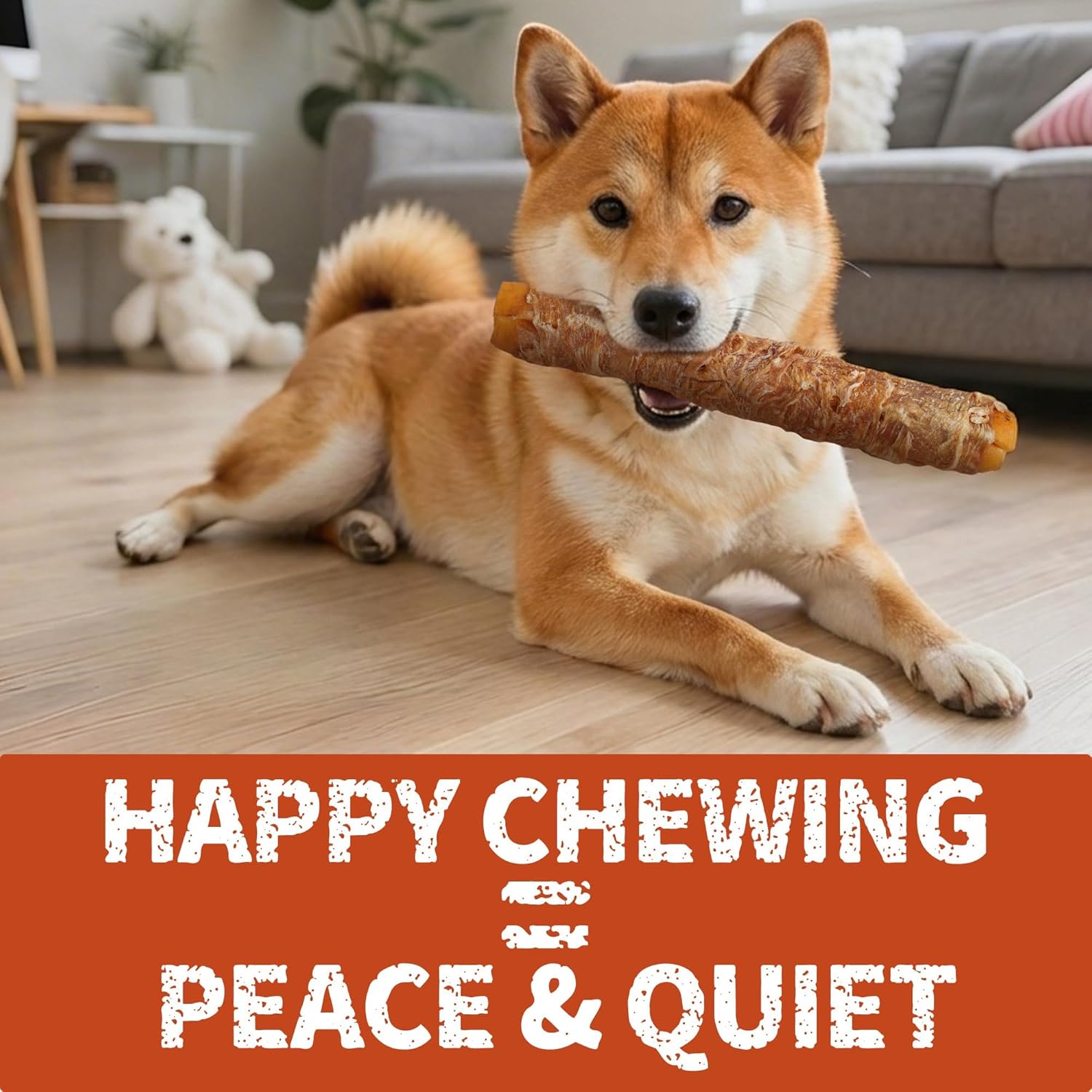 Just Try Chicken Wrapped Rawhide Dog Chew Sticks 10.6" | Long Lasting Dental Chews for DogsDogs Chews Sticks