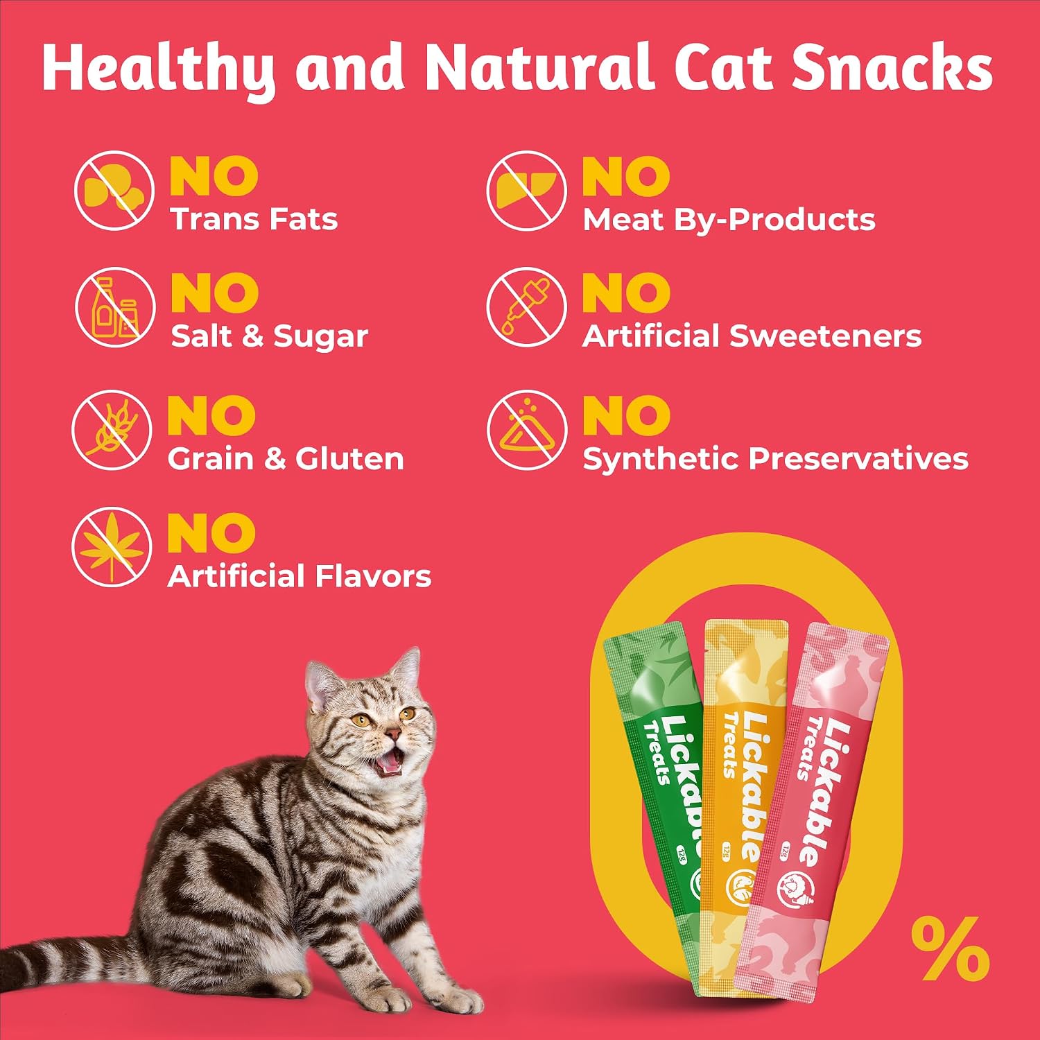 Just Try Lickable Cat Treats Variety Pack – Taurine & Vitamin E Cat Snack with Cat Grass & Omega 3Cat lickable