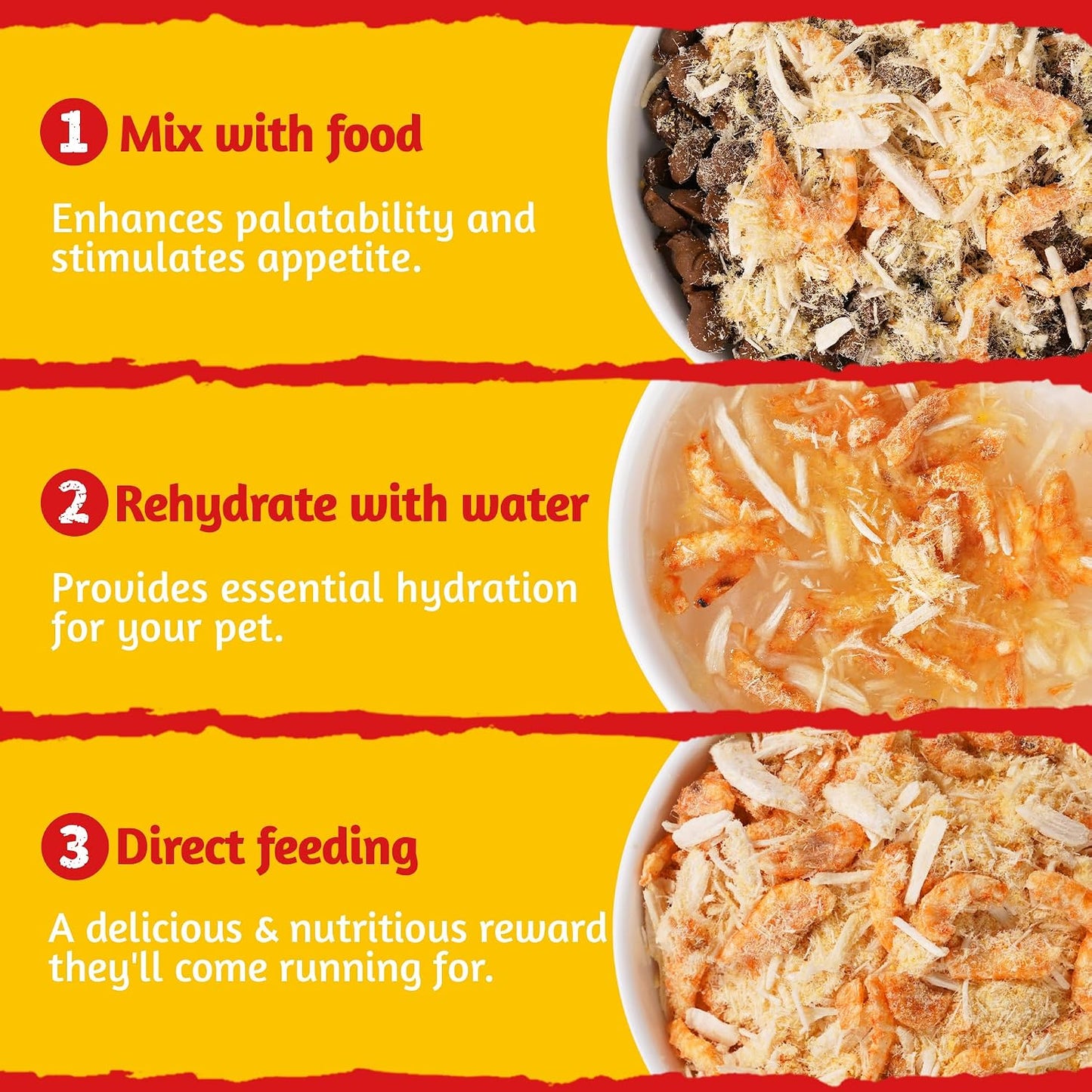JUSTTRY Antarctic Krill Freeze-Dried Food Topper – Chicken, Egg Yolk, Antarctic Krill, High Protein & Low Fat Cat Treats for Dogs & Cats, 8ozCat Dog Freeze-dried