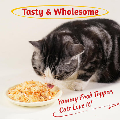JUSTTRY Antarctic Krill Freeze-Dried Food Topper – Chicken, Egg Yolk, Antarctic Krill, High Protein & Low Fat Cat Treats for Dogs & Cats, 8ozCat Dog Freeze-dried