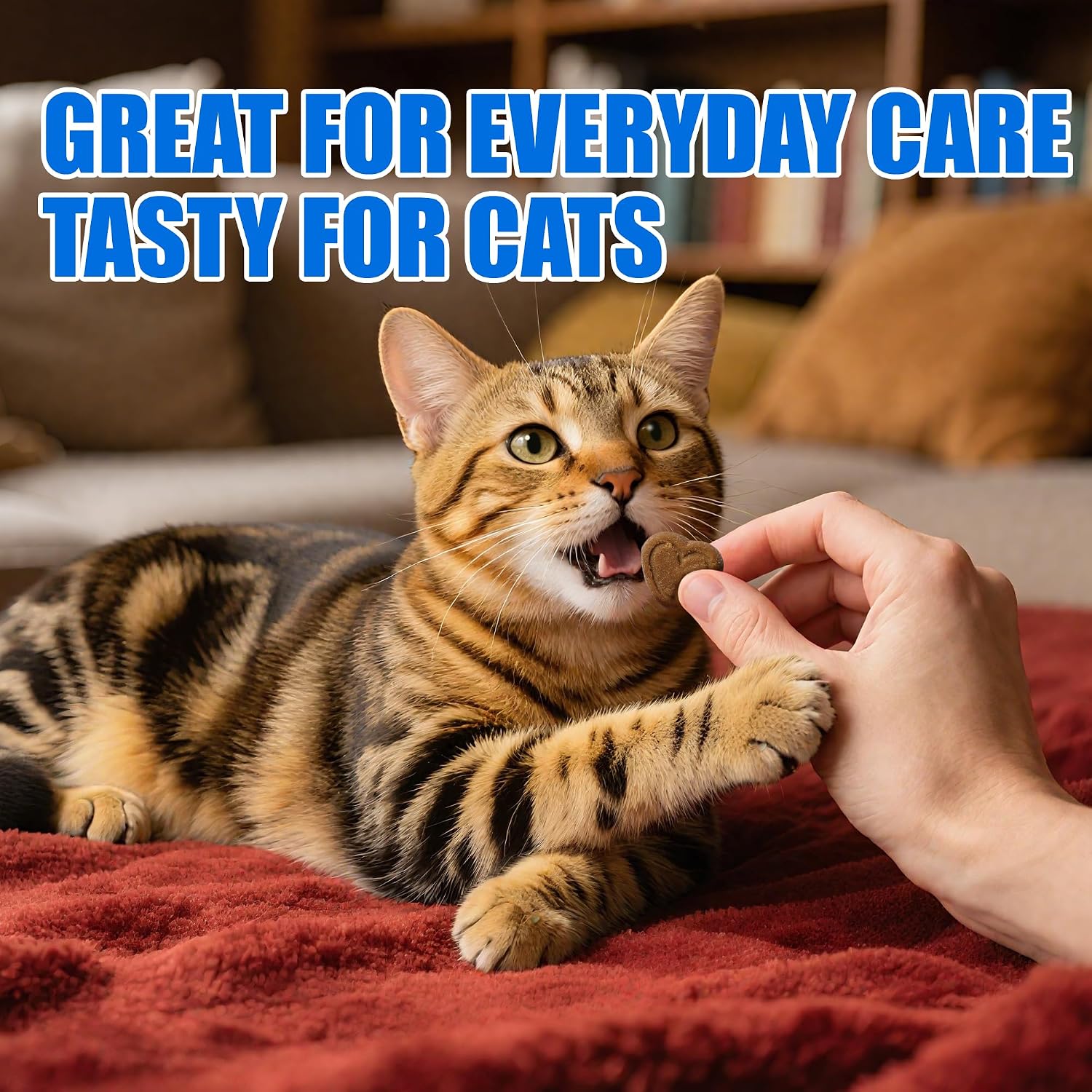 JUSTTRY Cat Allergy & Immune Bites Cat Supplements – Chicken Flavor with L-Lysine For Cats for Itchy Skin Relief & Immune Support, 6.35oz, 300 BitesCat Supplements