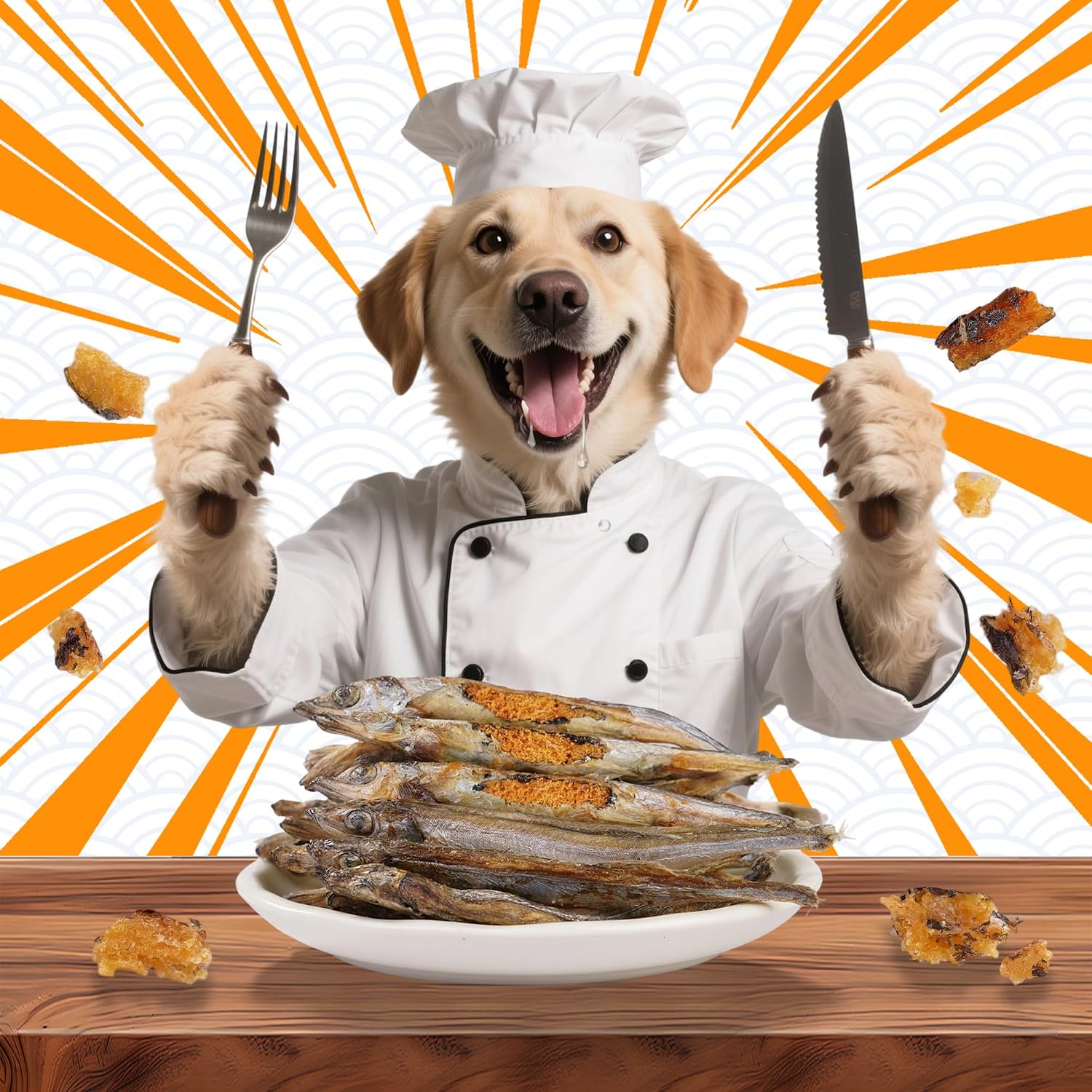 JUSTTRY Freeze-Dried Capelin Fish – Raw Dog Treats,Single-Ingredient Dog & Cat Snacks, High-Protein & Omega-3 for Skin Health, 10.58ozCat Dog Freeze-dried