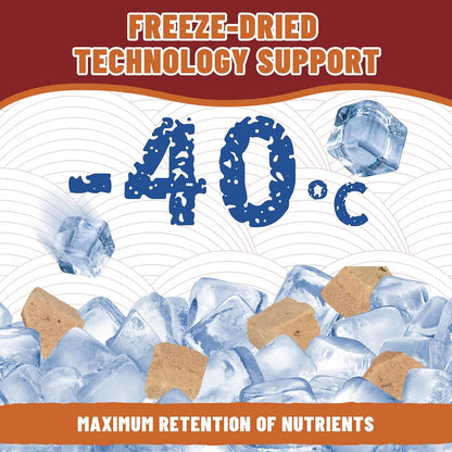 JUSTTRY Freeze-Dried Chicken Liver, Single-Ingredient Pet Treats for Dogs & Cats, 8.71ozCat Dog Freeze-dried