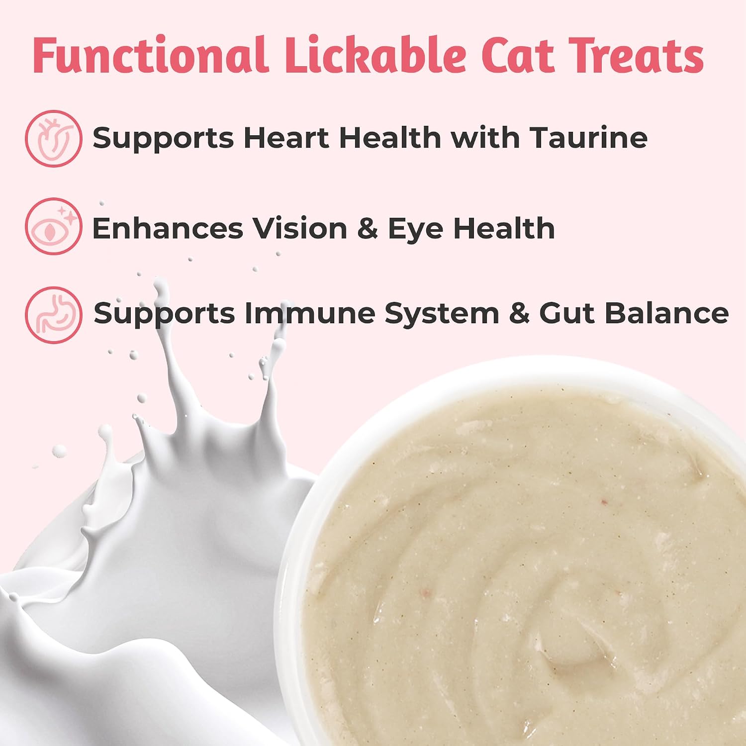 JUSTTRY Kitten Lickable Puree Treats –20 Tubes Creamy Lickable Purée with DHA, EPA, Vitamin E & Taurine for Immune Support ,0.5oz EachCat lickable