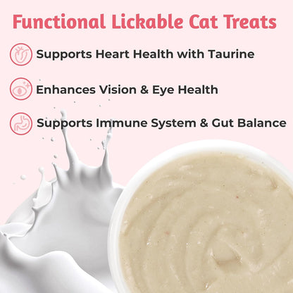 JUSTTRY Kitten Lickable Puree Treats –20 Tubes Creamy Lickable Purée with DHA, EPA, Vitamin E & Taurine for Immune Support ,0.5oz EachCat lickable