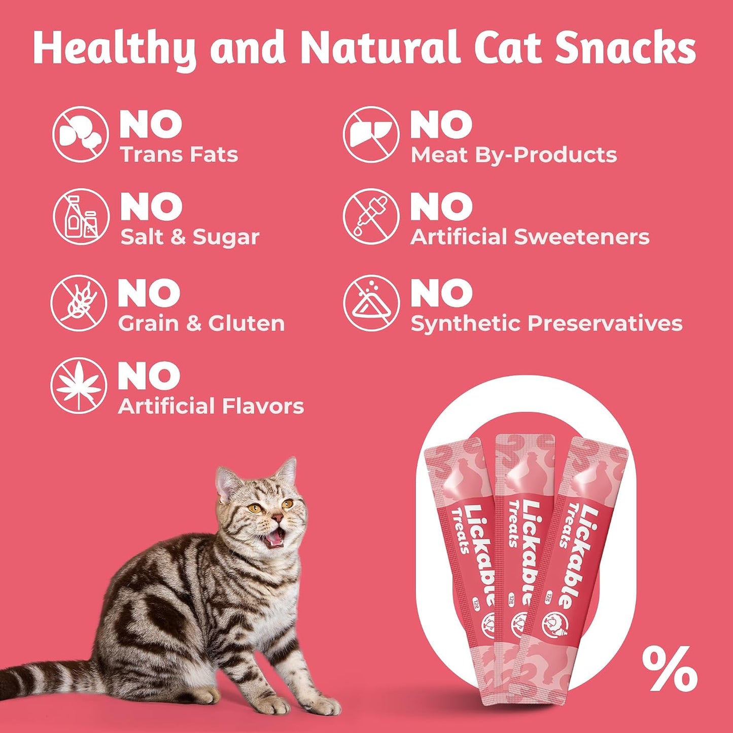 JUSTTRY Kitten Lickable Puree Treats –20 Tubes Creamy Lickable Purée with DHA, EPA, Vitamin E & Taurine for Immune Support ,0.5oz EachCat lickable