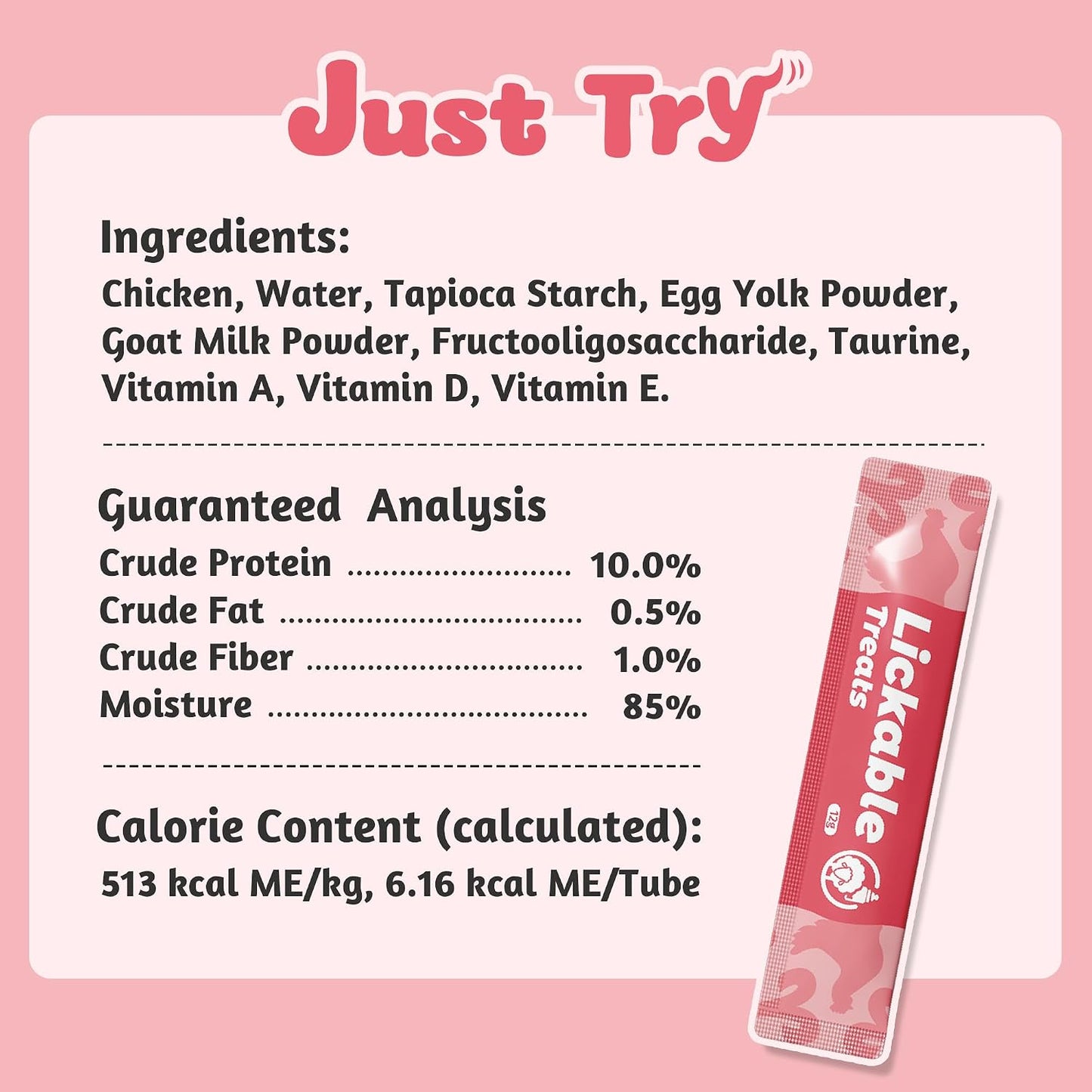 JUSTTRY Kitten Lickable Puree Treats –20 Tubes Creamy Lickable Purée with DHA, EPA, Vitamin E & Taurine for Immune Support ,0.5oz EachCat lickable