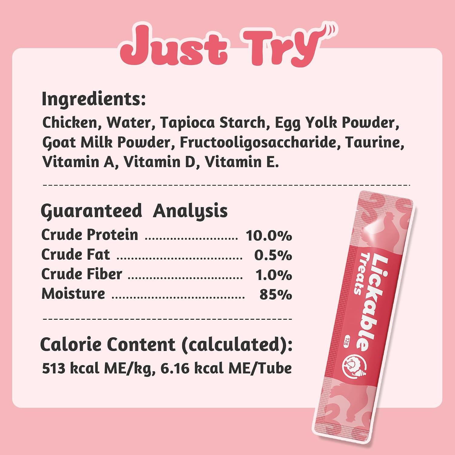 JUSTTRY Kitten Lickable Puree Treats –20 Tubes Creamy Lickable Purée with DHA, EPA, Vitamin E & Taurine for Immune Support ,0.5oz EachCat lickable