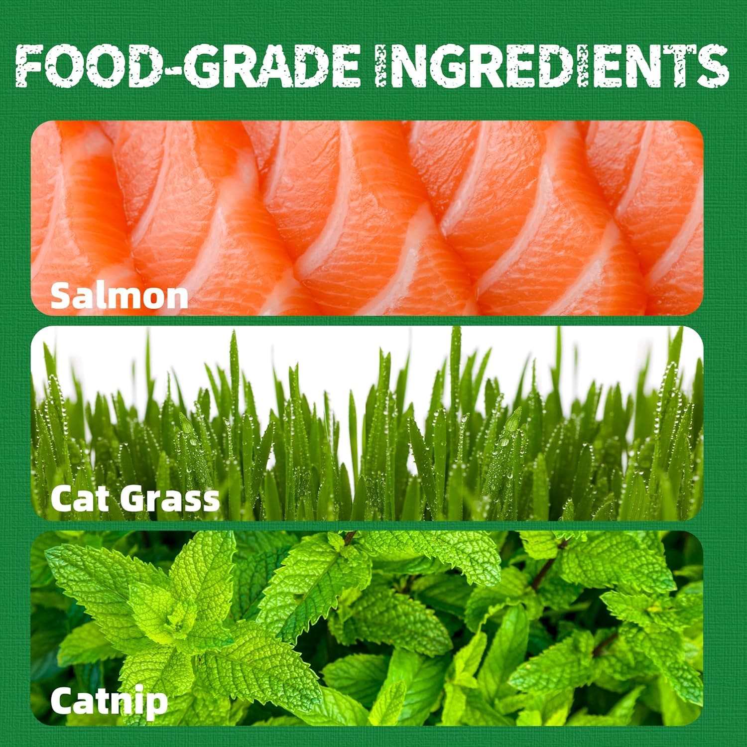 JUSTTRY Cat Grass Treats for Hairball Control & Digestive HealthCat Treats