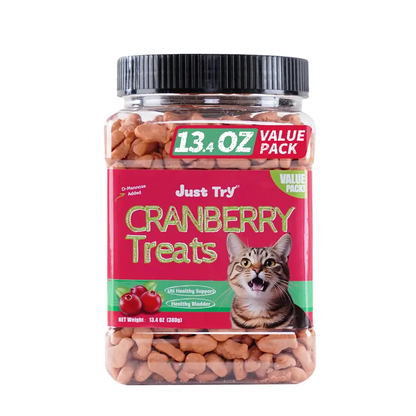 JUSTTRY Natural Cat Grass Treats Hairball Relief & Dental Care 14ozCat Treats