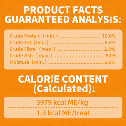 JUSTTRY Pumpkin Cat Treats –Rich in Fibre and Low-Calorie Digestive Snacks for constipation relief, 13.4ozCat Treats